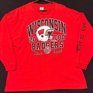 Wisconsin Badgers VTG Back2 Back Rose Bowl Champs 2000 Long Sleeve Men's XXL